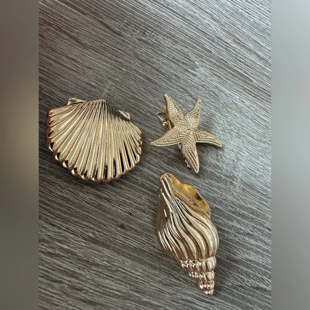 Seashell hair clips A982